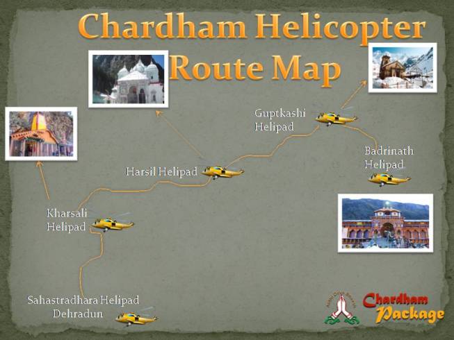 Chardham Helicopter Route Map